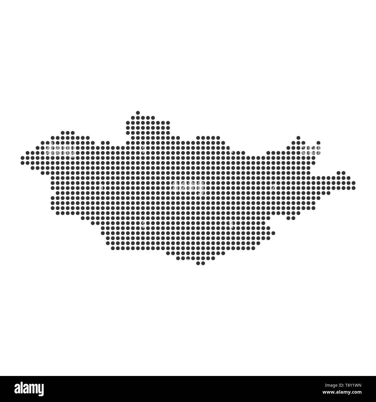 Outline simple map mongolia hi-res stock photography and images - Alamy