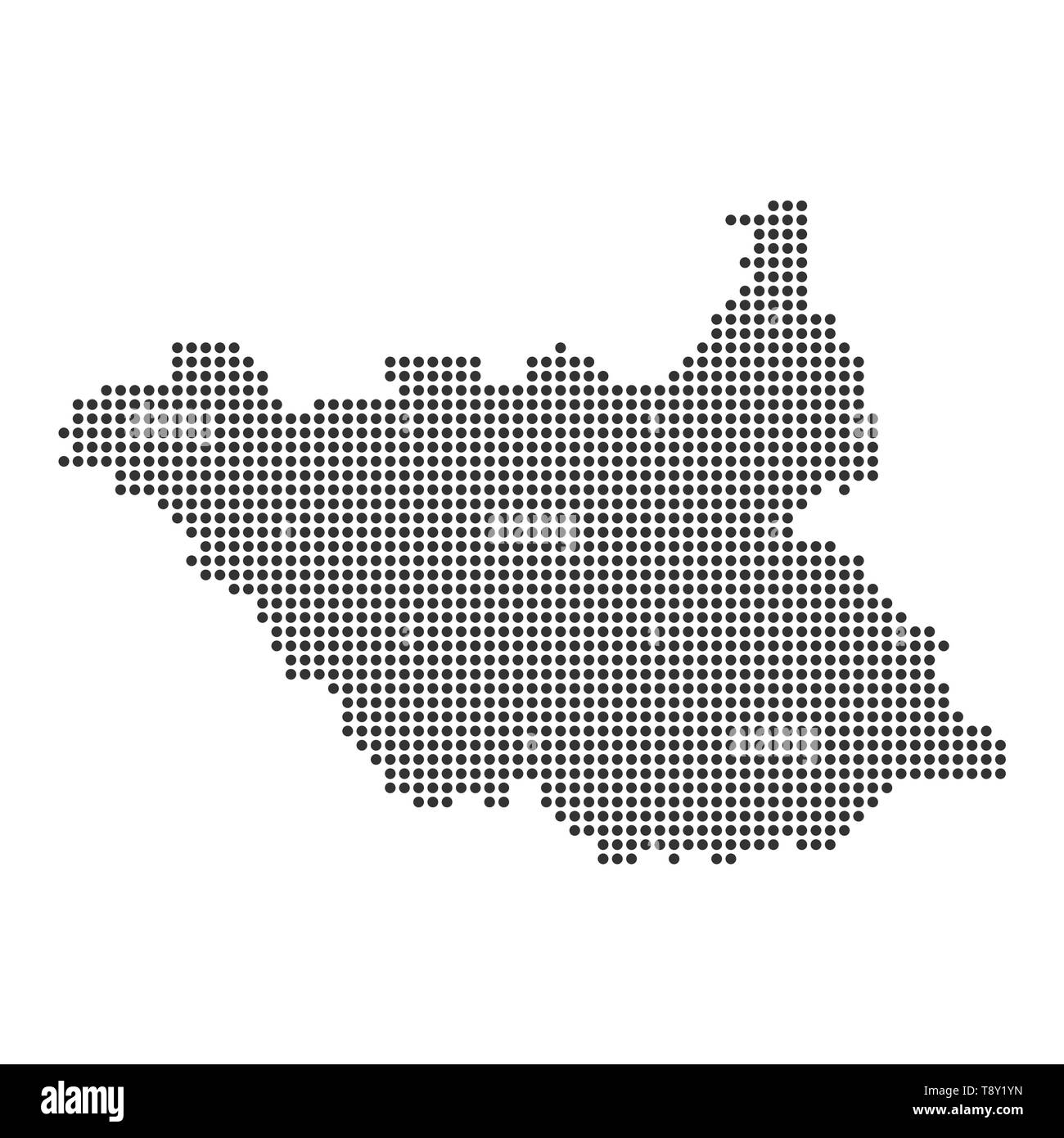 Map with dot - South Sudan . Template for your design Stock Vector ...