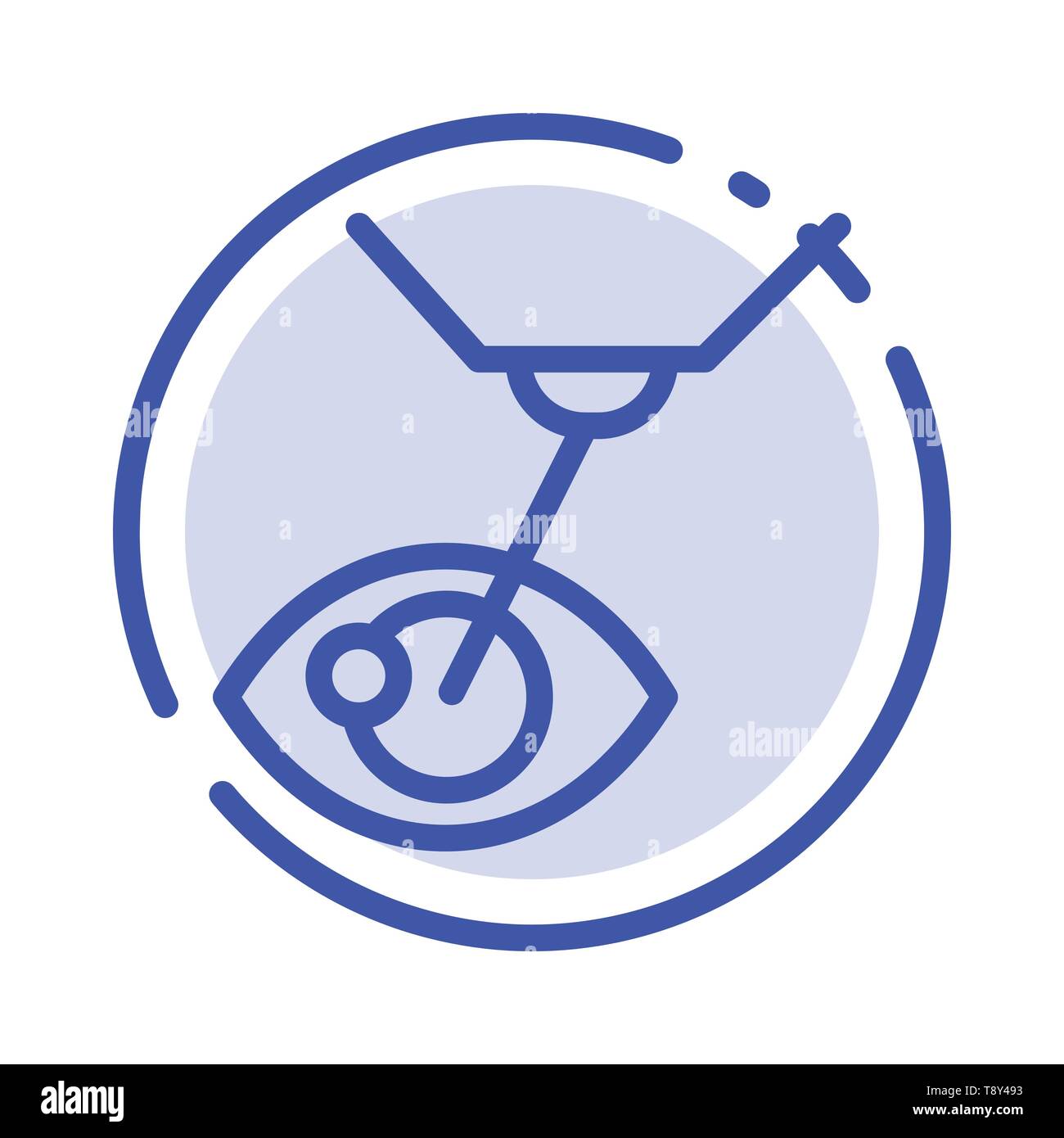 Eye Surgery, Eye Treatment, Laser Surgery, Lasik Blue Dotted Line Line