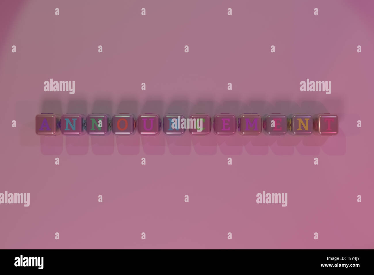 Announcement computer ICT keyword. Graphic resource, texture or ...