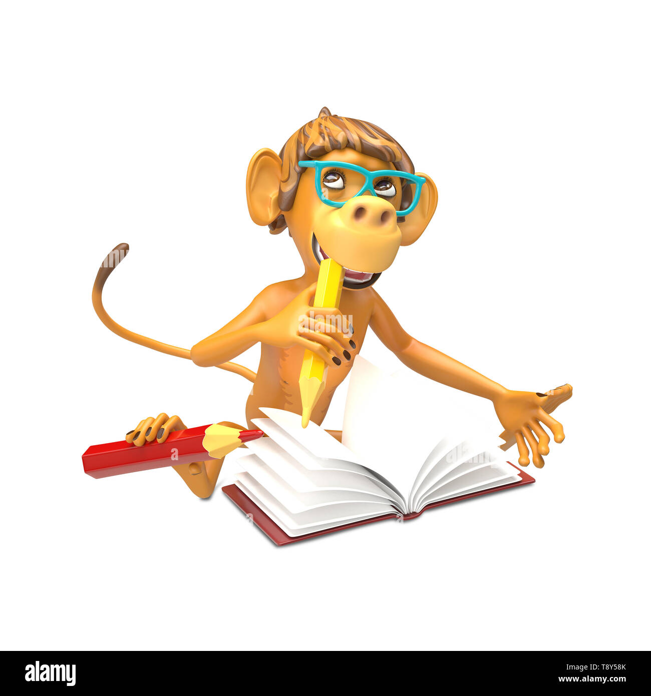 обезьяна с книгой картинки