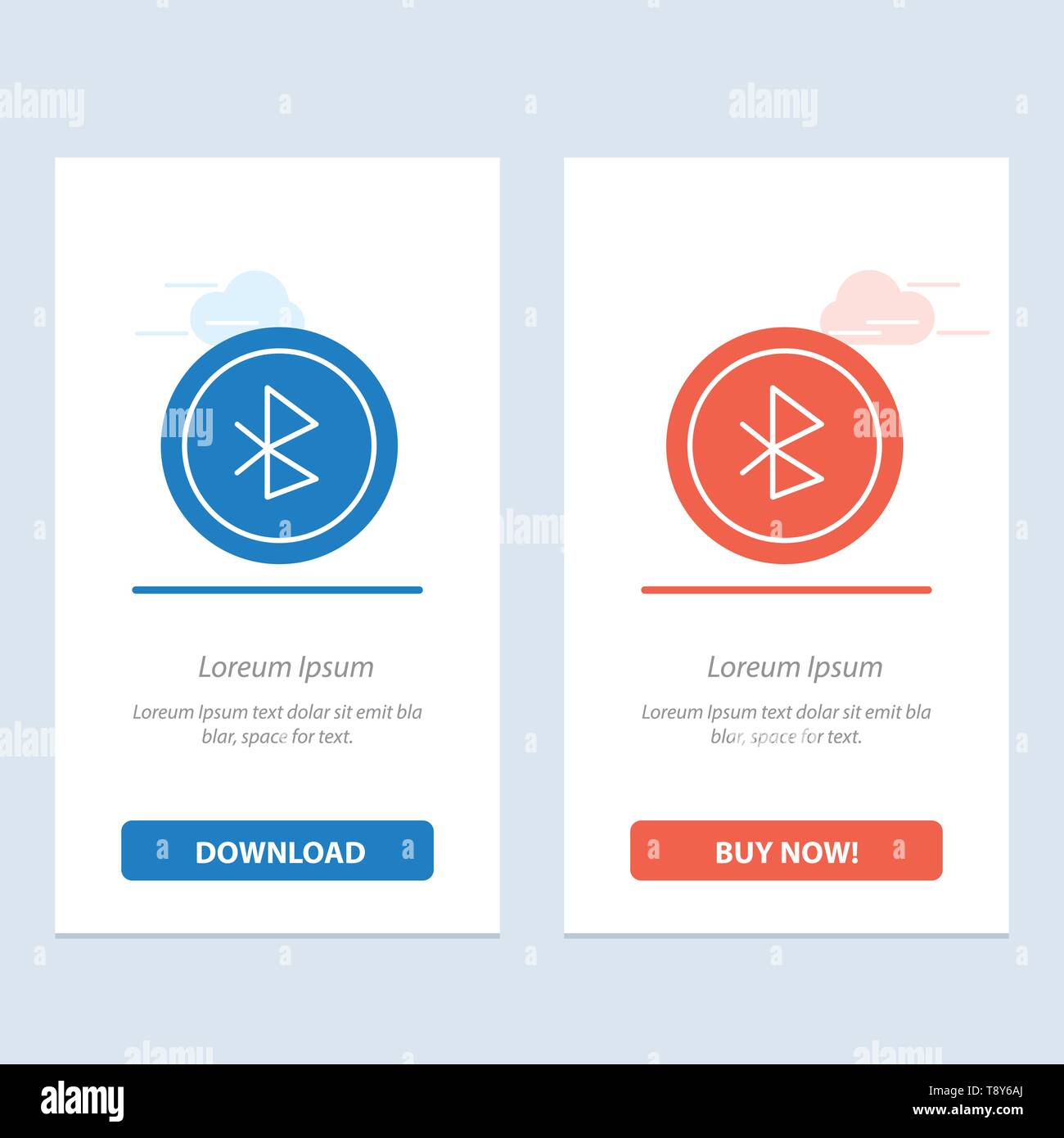 Bluetooth, Ui, User Interface Blue and Red Download and Buy Now web