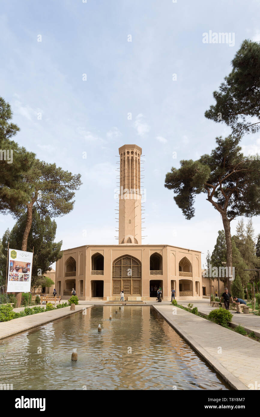 Bagh-e Dolat Abad windtower, Yazd, Iran Stock Photo - Alamy