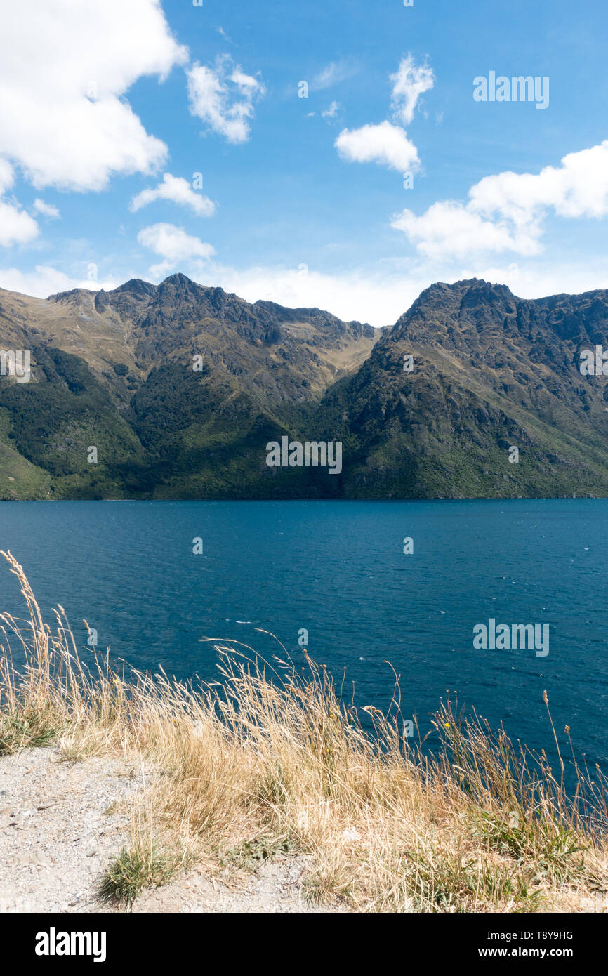 Lake Wakatipu in New Zealand's South Island from the Devil's Staircase ...