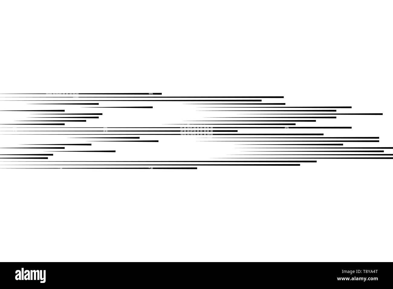Speed lines isolated. Motion effect for your design. Black lines on