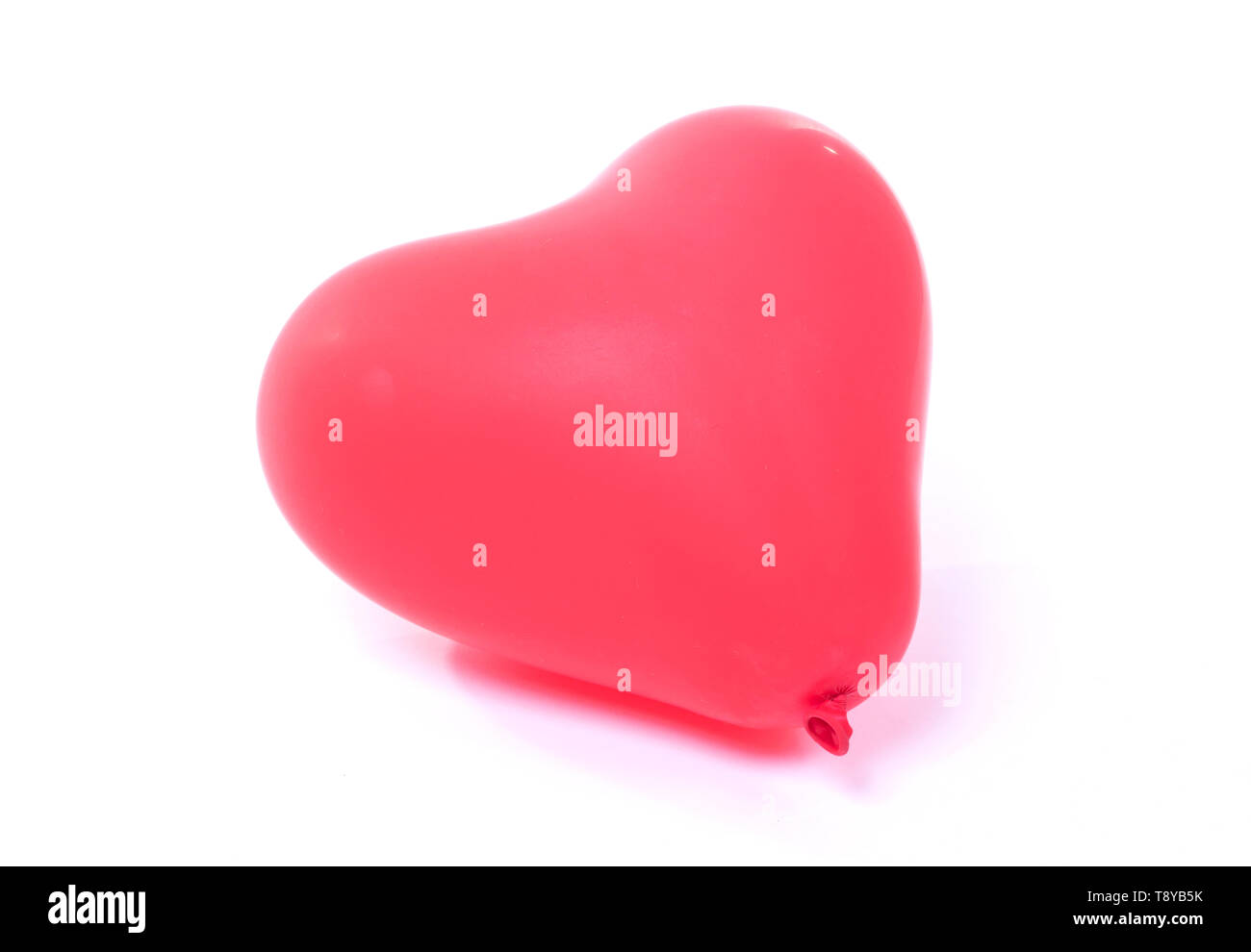 Red baloon heart, isolated on white background Stock Photo - Alamy