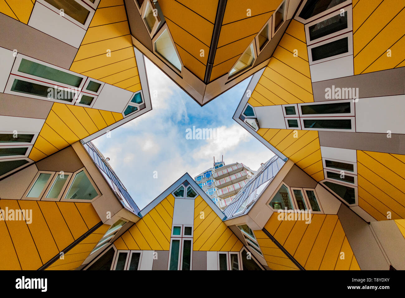 Cube houses Kubuswoningen in Rotterdam Netherlands architect Piet Blom yellow houses