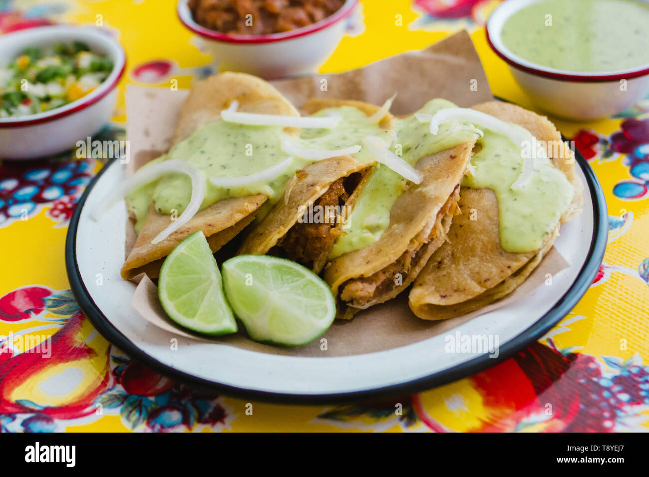 Tacos de canasta is traditional mexican food in Mexico city Stock Photo