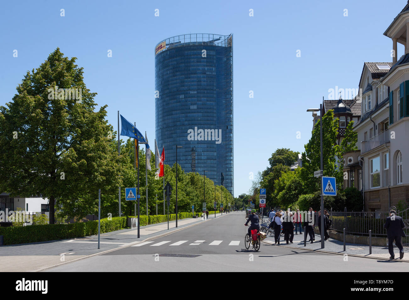 Post Tower, Deutsche Post DHL Headquarters, Bonn, Germany. Stock Photo