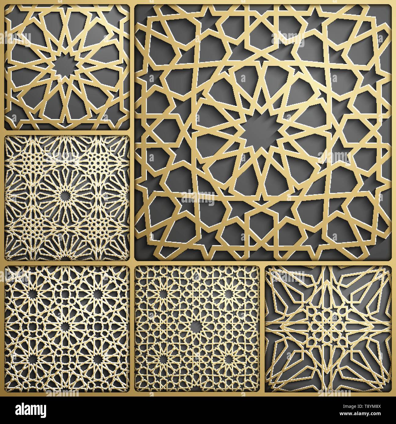 Islamic ornament vector , persian motiff . 3d ramadan islamic round ...