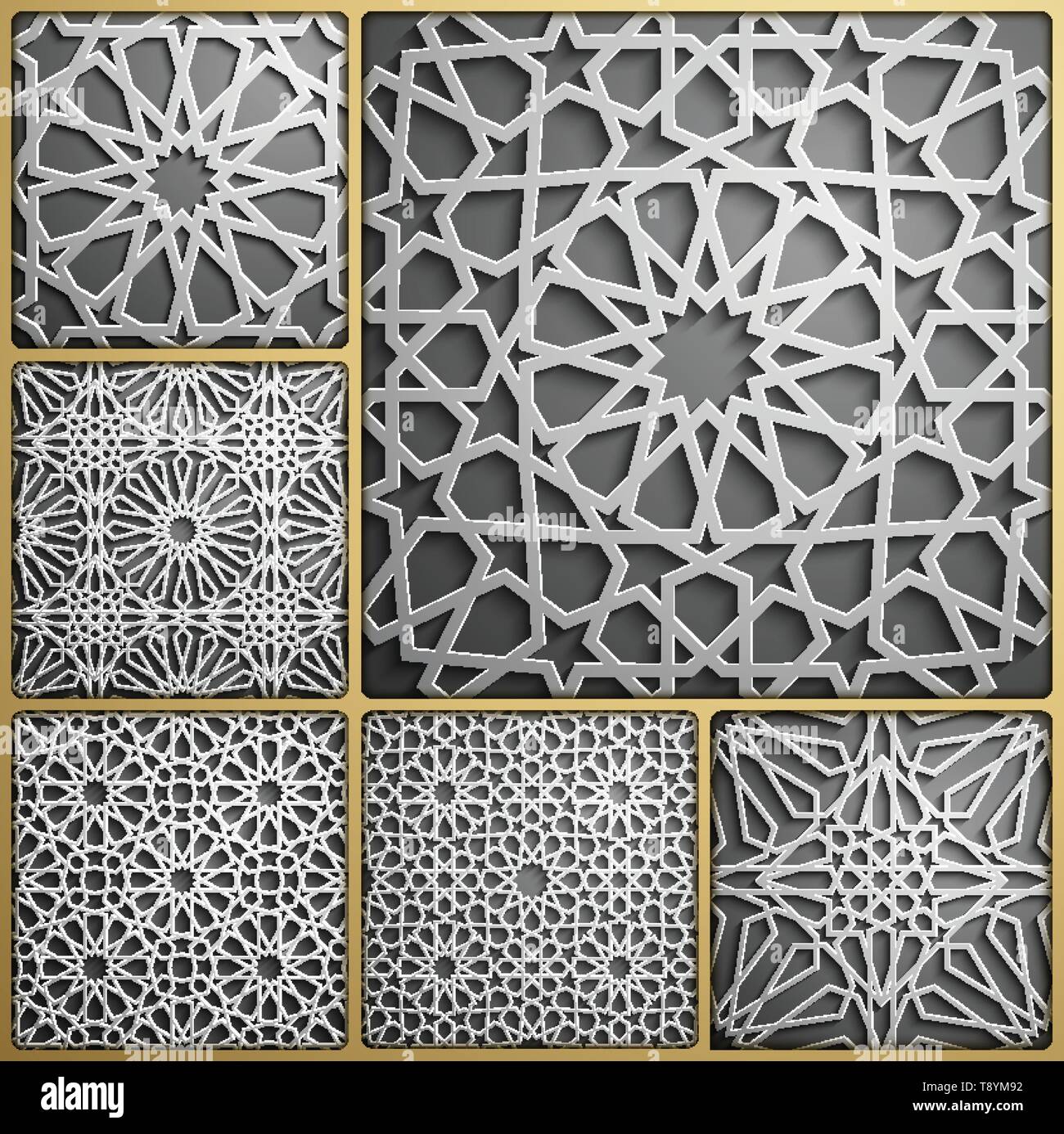 Islamic ornament vector , persian motiff . 3d ramadan islamic round ...