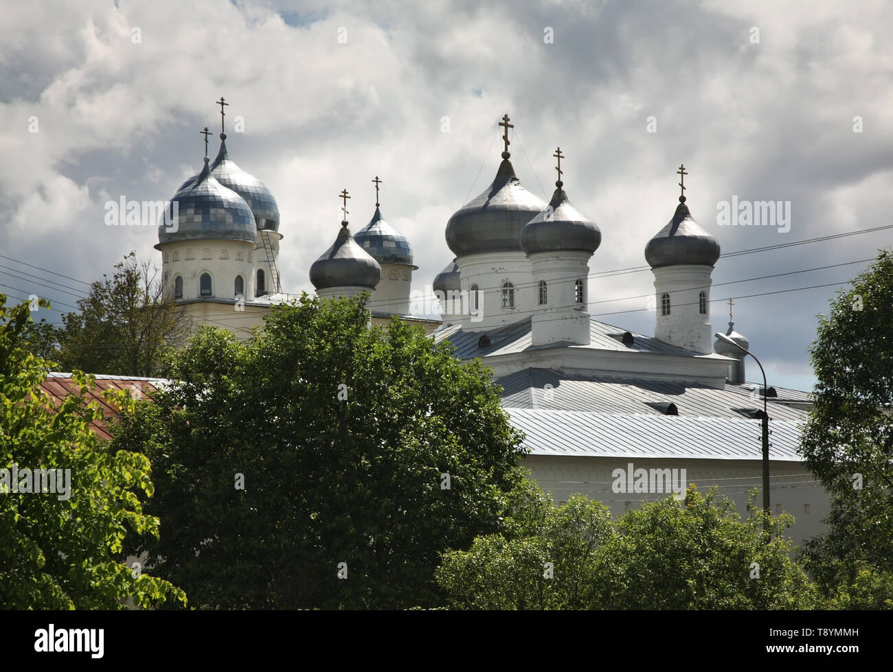 St. George's (Yuriev) Monastery. Novgorod the Great. Russia Stock Photo