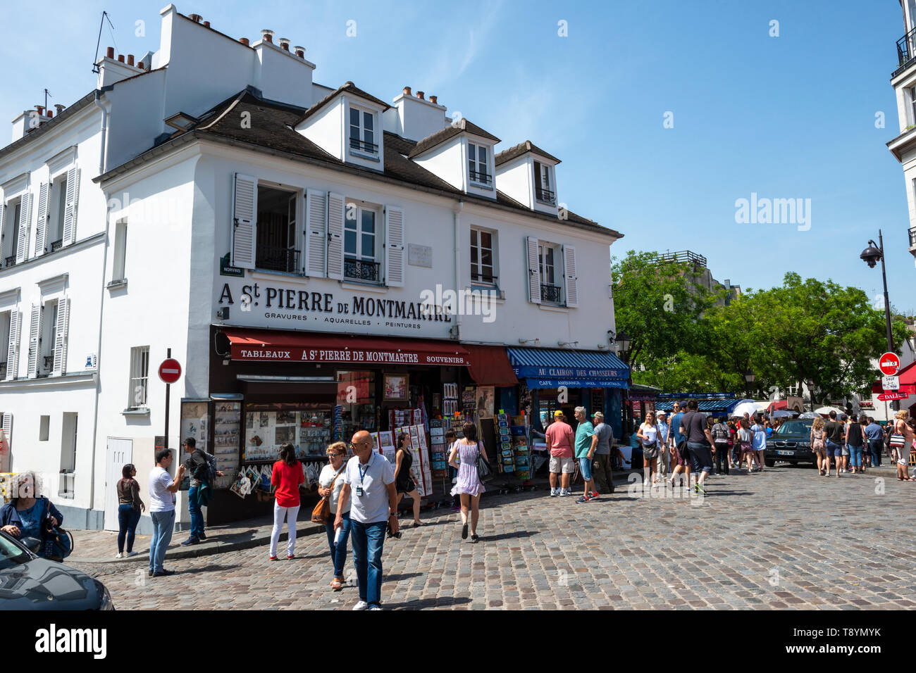 St. Pierre de Montmartre souvenir shop on Rue du Mont-Cenis in Montmartre, Paris, France Stock Photo