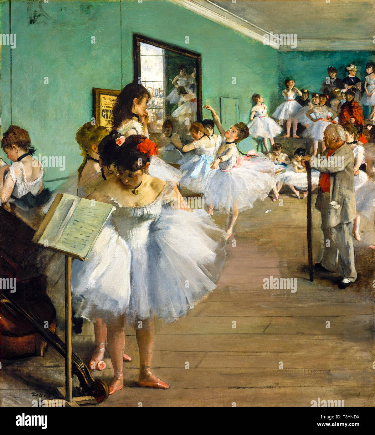 Ballet, Edgar Degas, The Dance Class, painting, 1874 Stock Photo