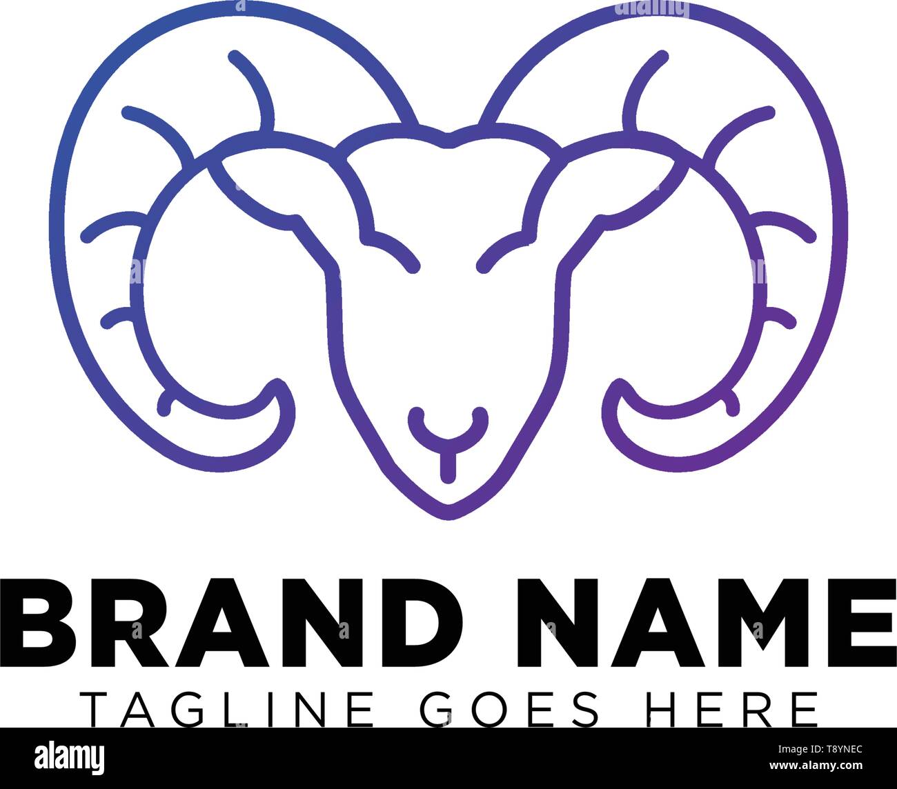 black sheep logo line design vector icon element isolated - vector Stock Vector