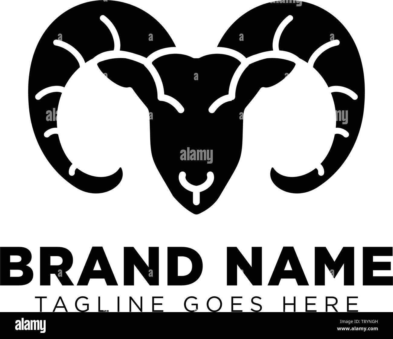 Black Sheep Logo Line Design Vector Icon Element Isolated Vector