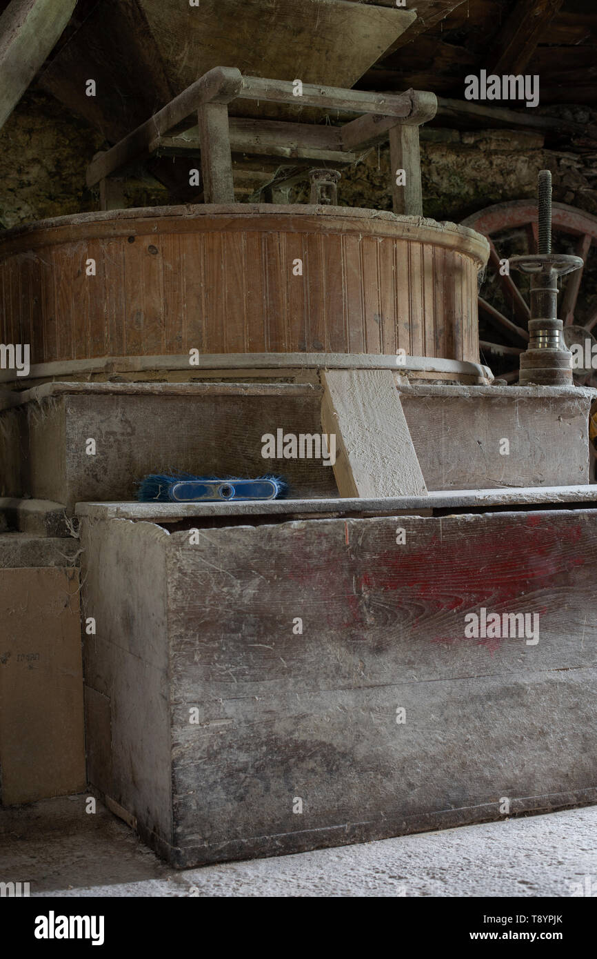An old flour mill, indoors Stock Photo Alamy