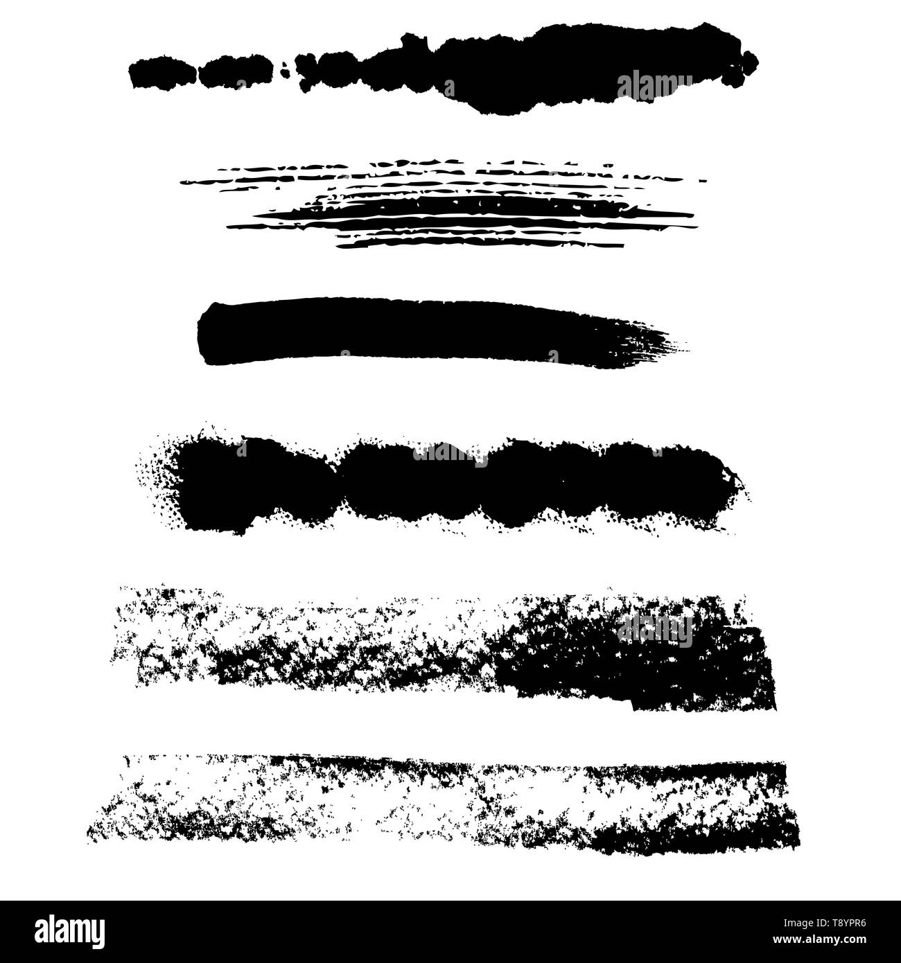 black paint ink brush stroke Vector illustrato Stock Vector Image & Art ...