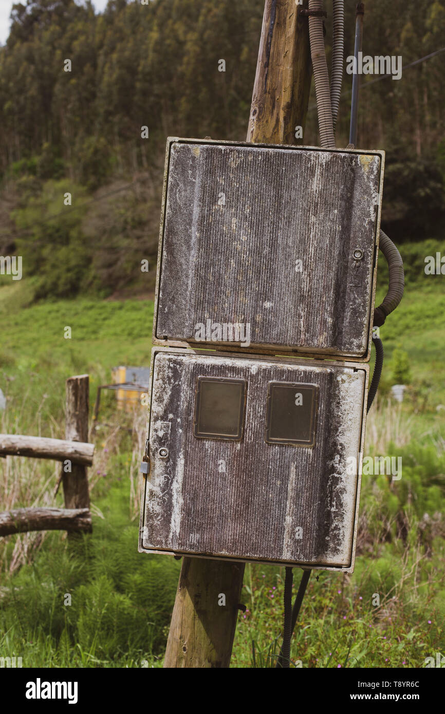 Rural water metering Stock Photo
