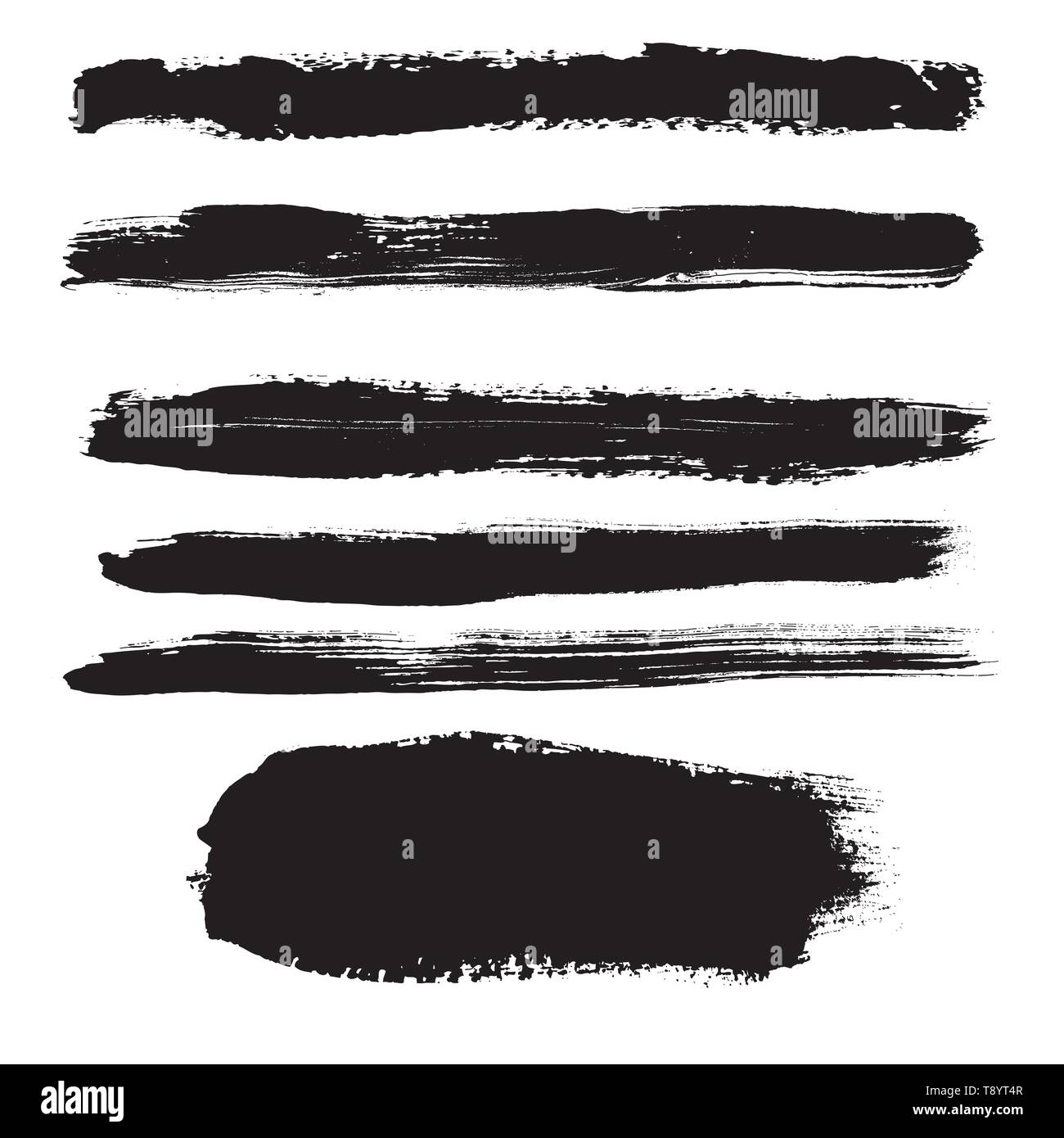 Brush strokes hand drawn vector illustration Stock Vector Image & Art ...