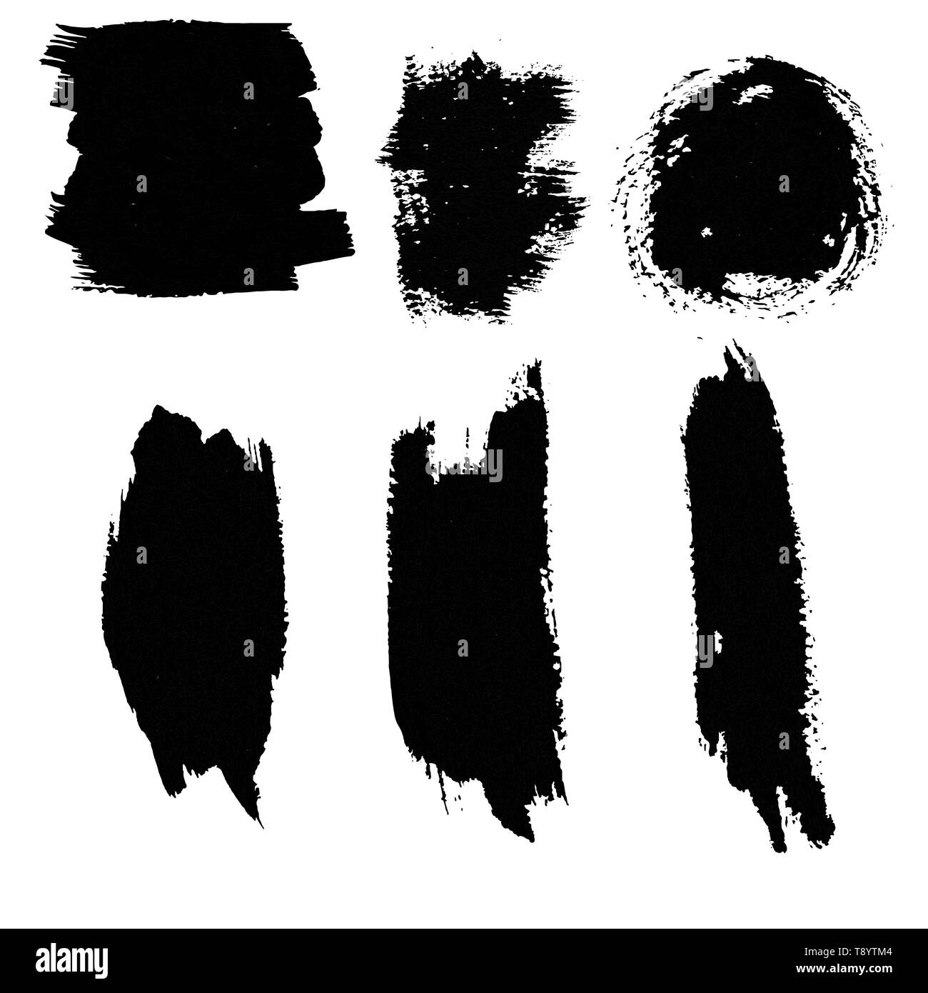Brush strokes hand drawn vector illustration Stock Vector Image & Art ...