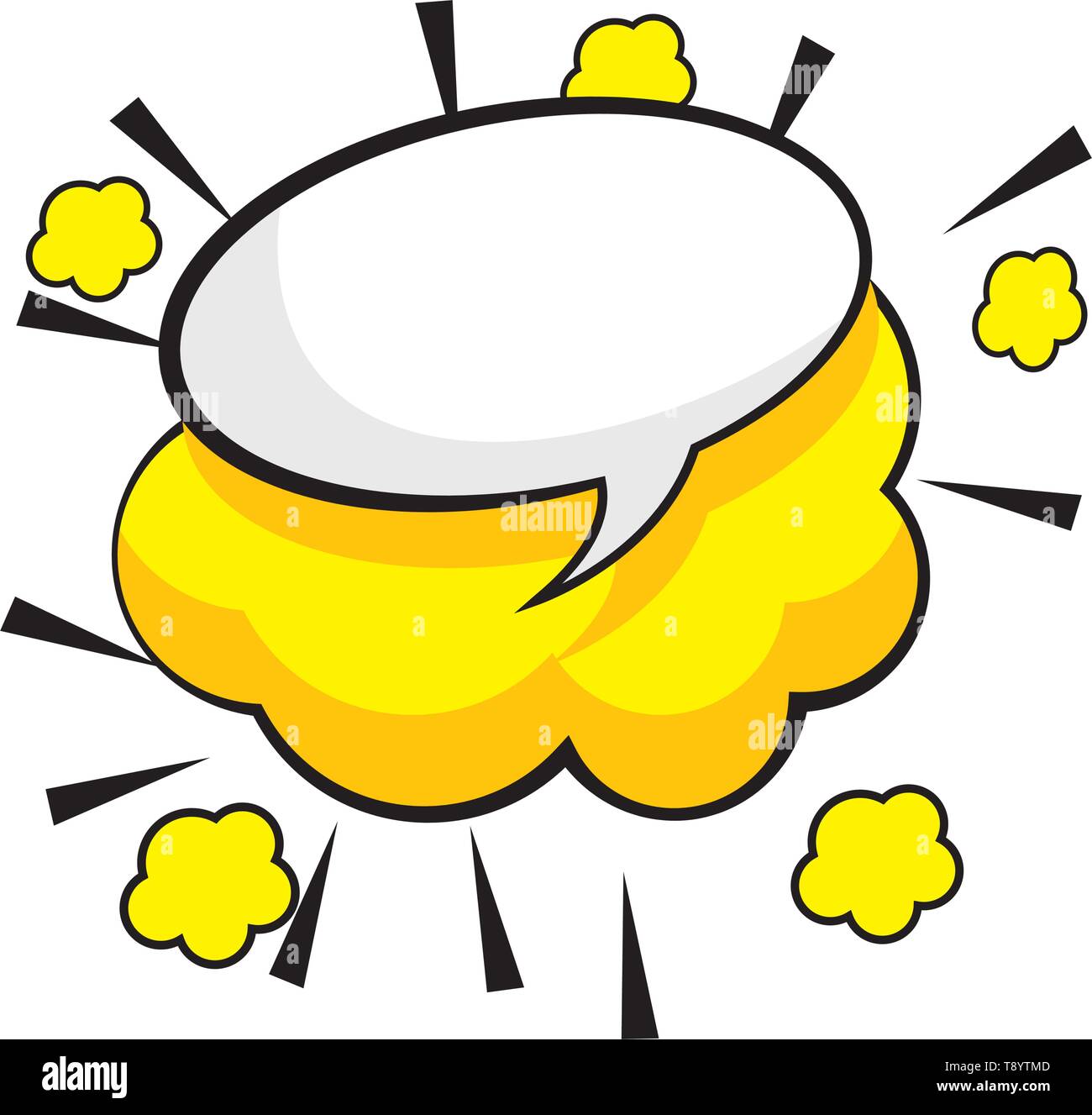 speech bubbles over explosion bubble pop art comic cartoon vector ...