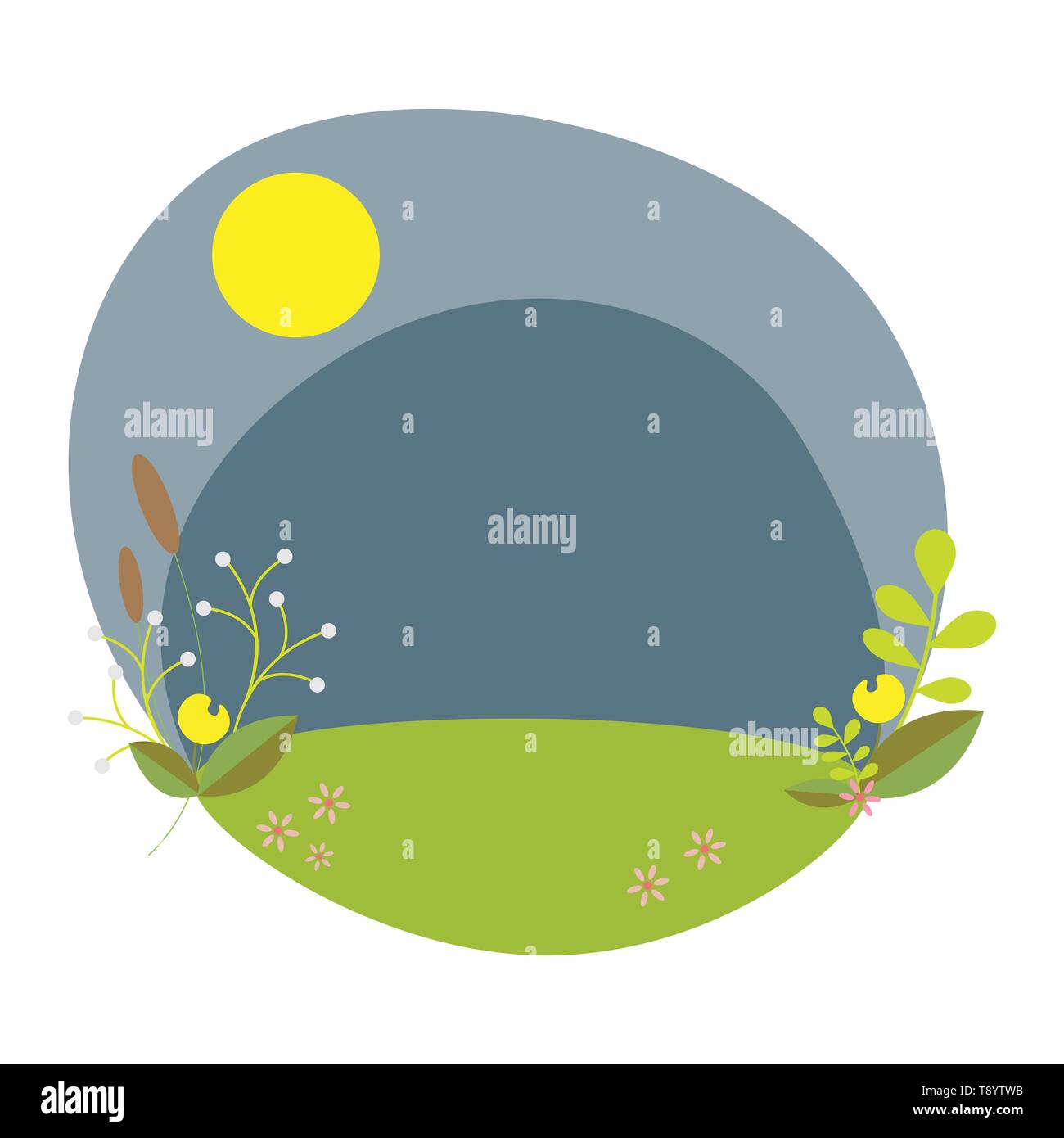 Summer background nature beauty with floral elements Stock Vector