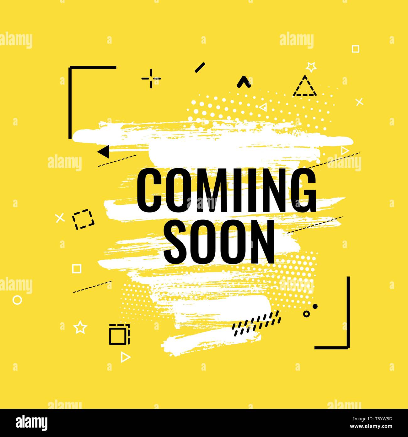 Coming Back Lettering Notification icon illustrator hi-res stock photography and images - Alamy