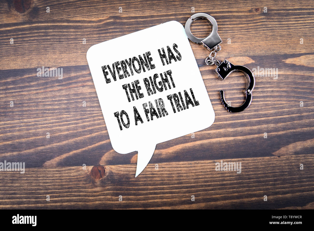 Everyone has the right to a fair trial Stock Photo