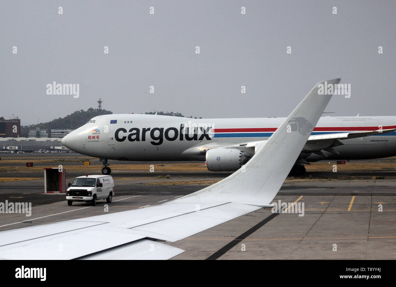 Boeing 747, Cargolux company. Mexico City Airport Stock Photo Alamy