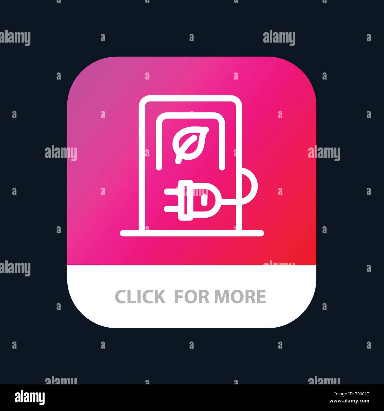 Car, Charging, Electric, Stations, Vehicle Mobile App Button. Android and IOS Line Version Stock