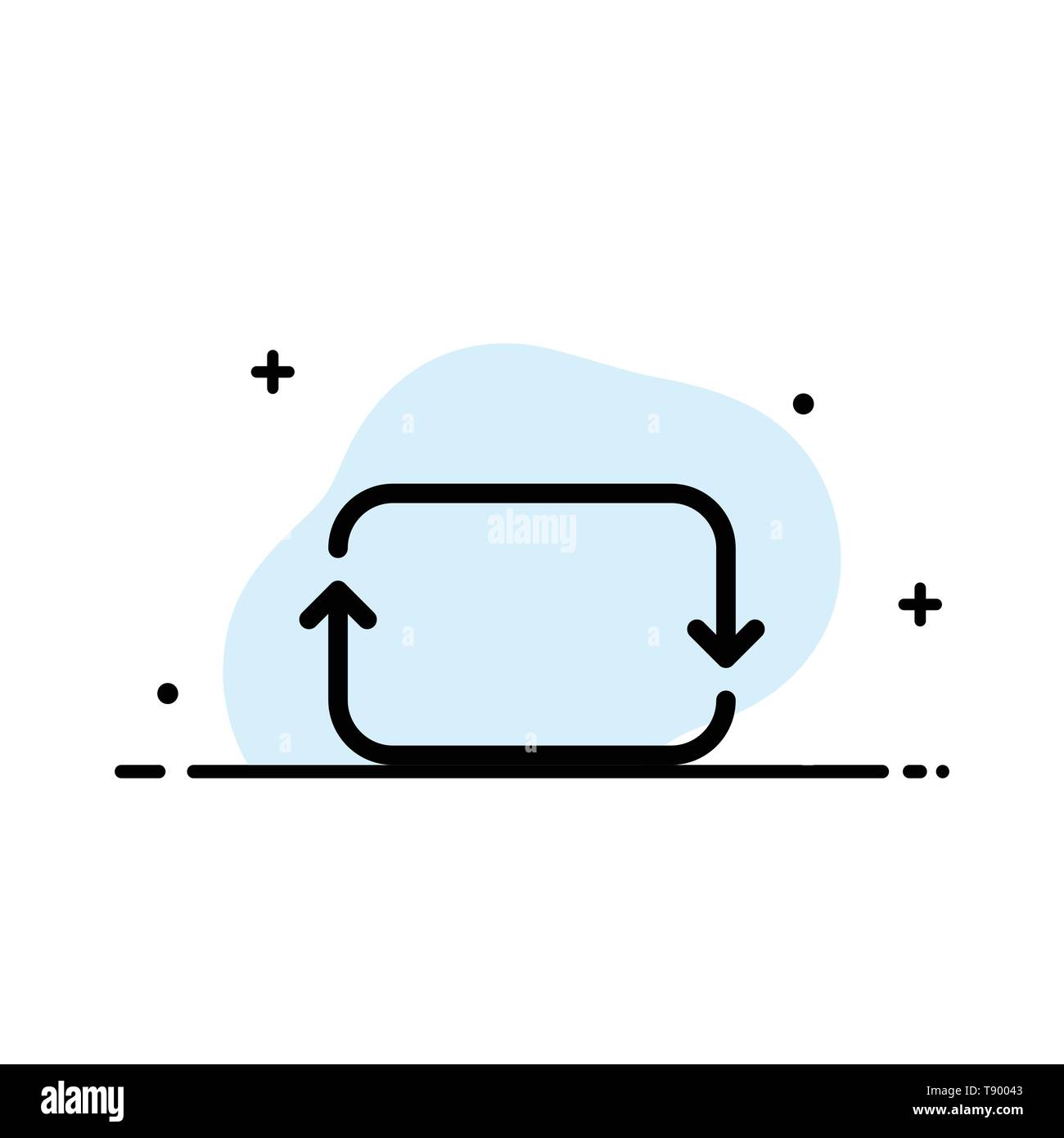 Back, Front, Twitter, Sets Business Flat Line Filled Icon Vector Banner