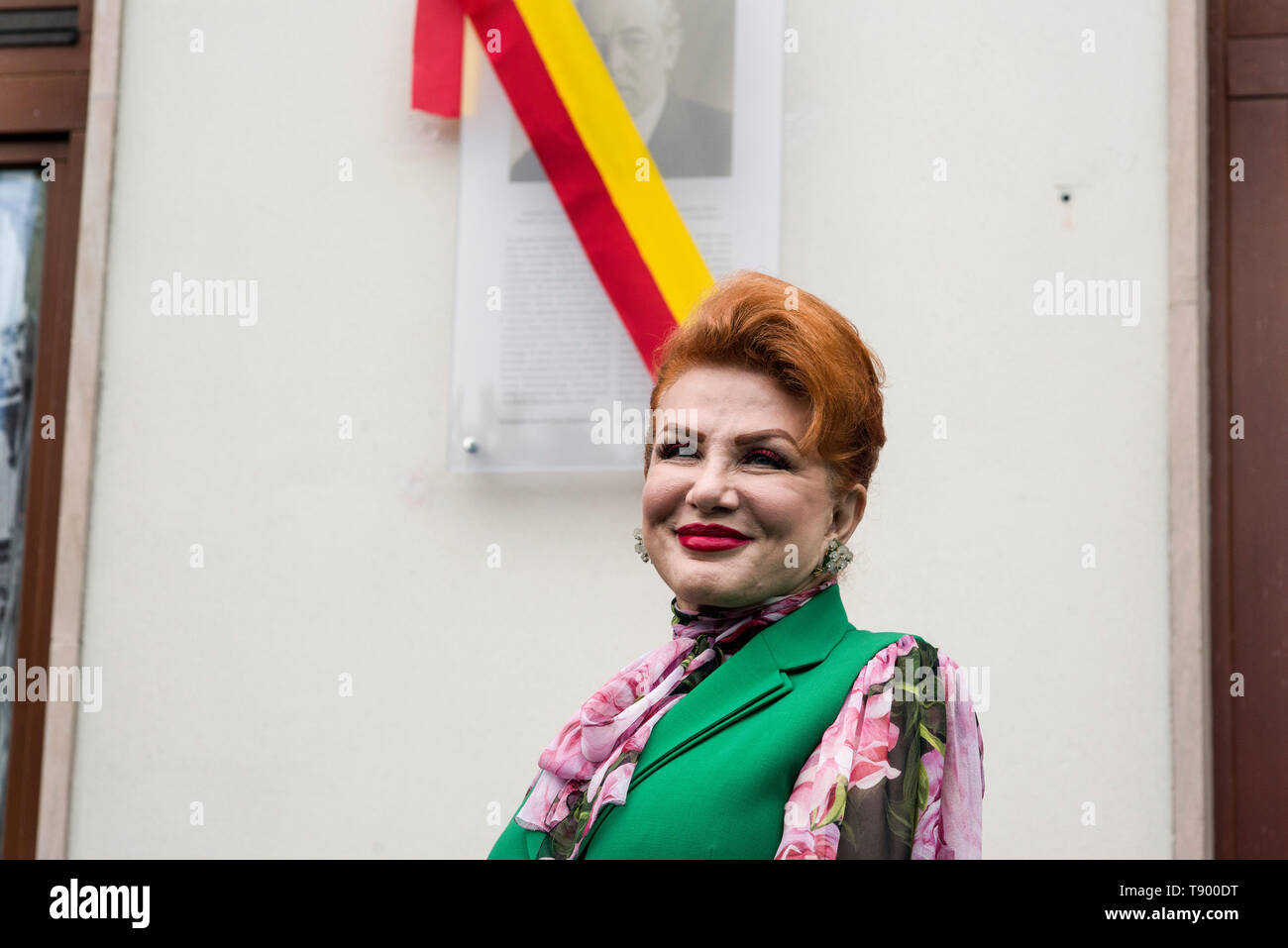 Georgette Mosbacher, Ambassador of the USA is seen during the ceremony. The unveiling of a plaque commemorating the twenty-eighth anniversary of the United States president Thomas Woodrow Wilson was held in Warsaw, Georgette Mosbacher, Ambassador of the United States of America and Rafa? Trzaskowski, Mayor of Warsaw took part in the event. Stock Photo