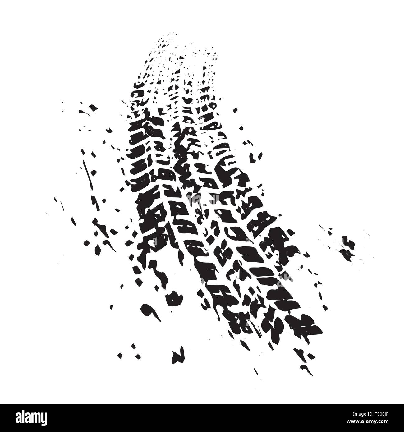 Grunge black tire track with background vector illustration Stock Vector  Image & Art - Alamy