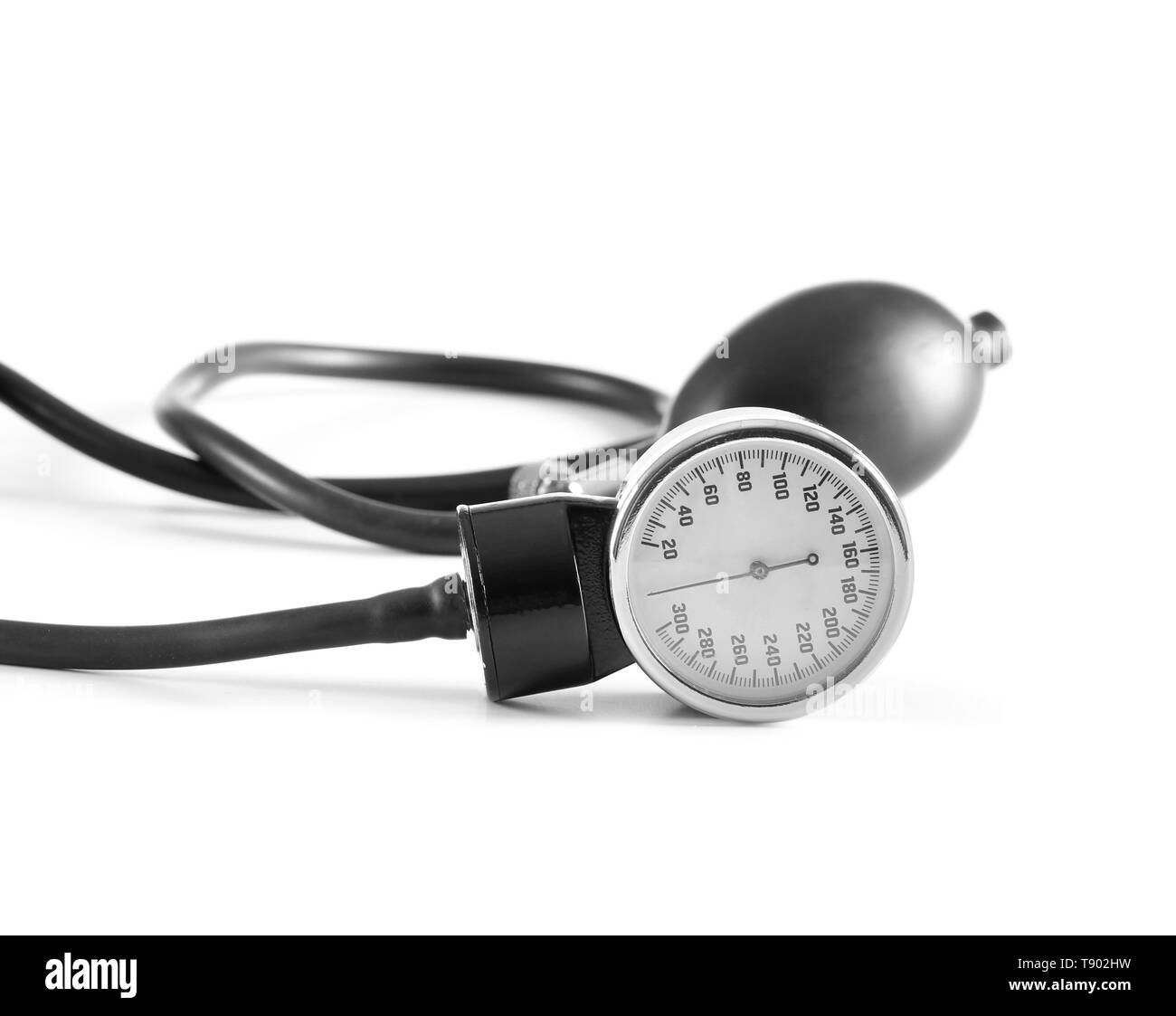 Sphygmomanometer on white background Stock Photo Alamy