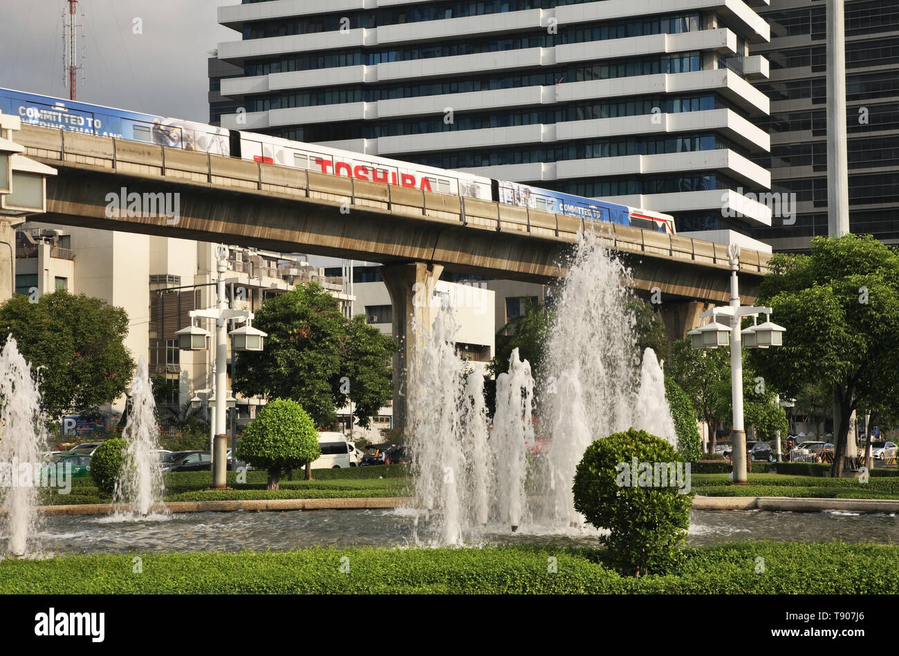 Bangkok Mass Transit System BTS (Skytrain) in Bangkok. Kingdom of