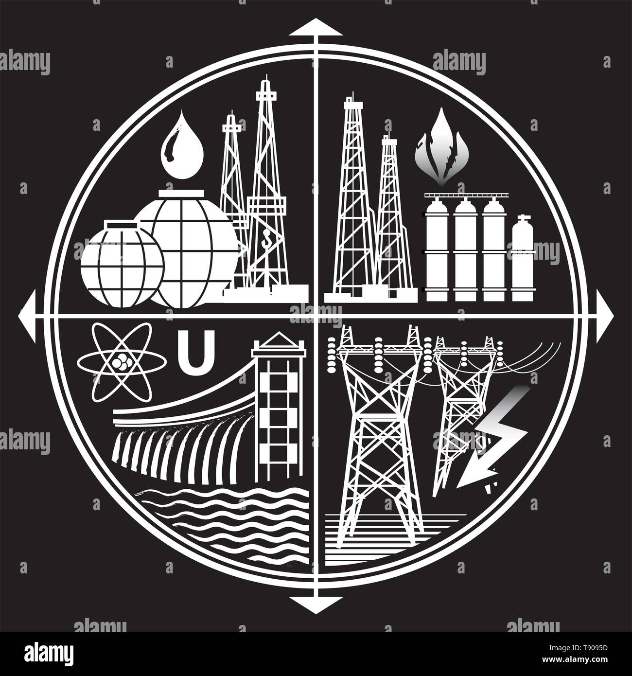 Oil and gas Stock Vector Images Alamy