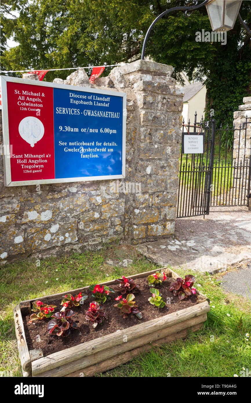 Welsh church sign hi-res stock photography and images - Alamy