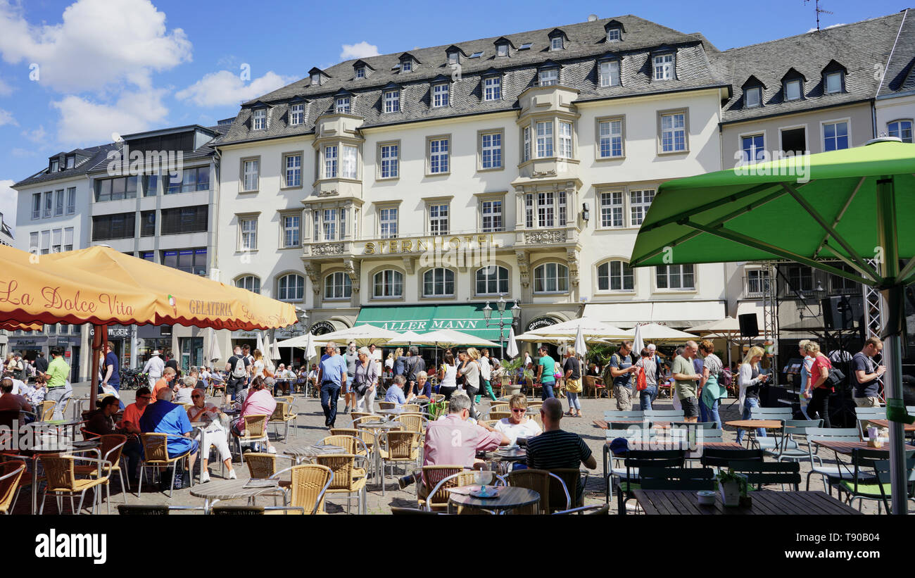 Old Town Square & Stern Hotel Bonn Germany Stock Photo