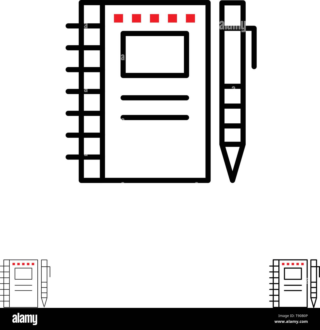 Sketch Notebook, Drawing, Notebook, Pencil, Sketch Bold and thin black