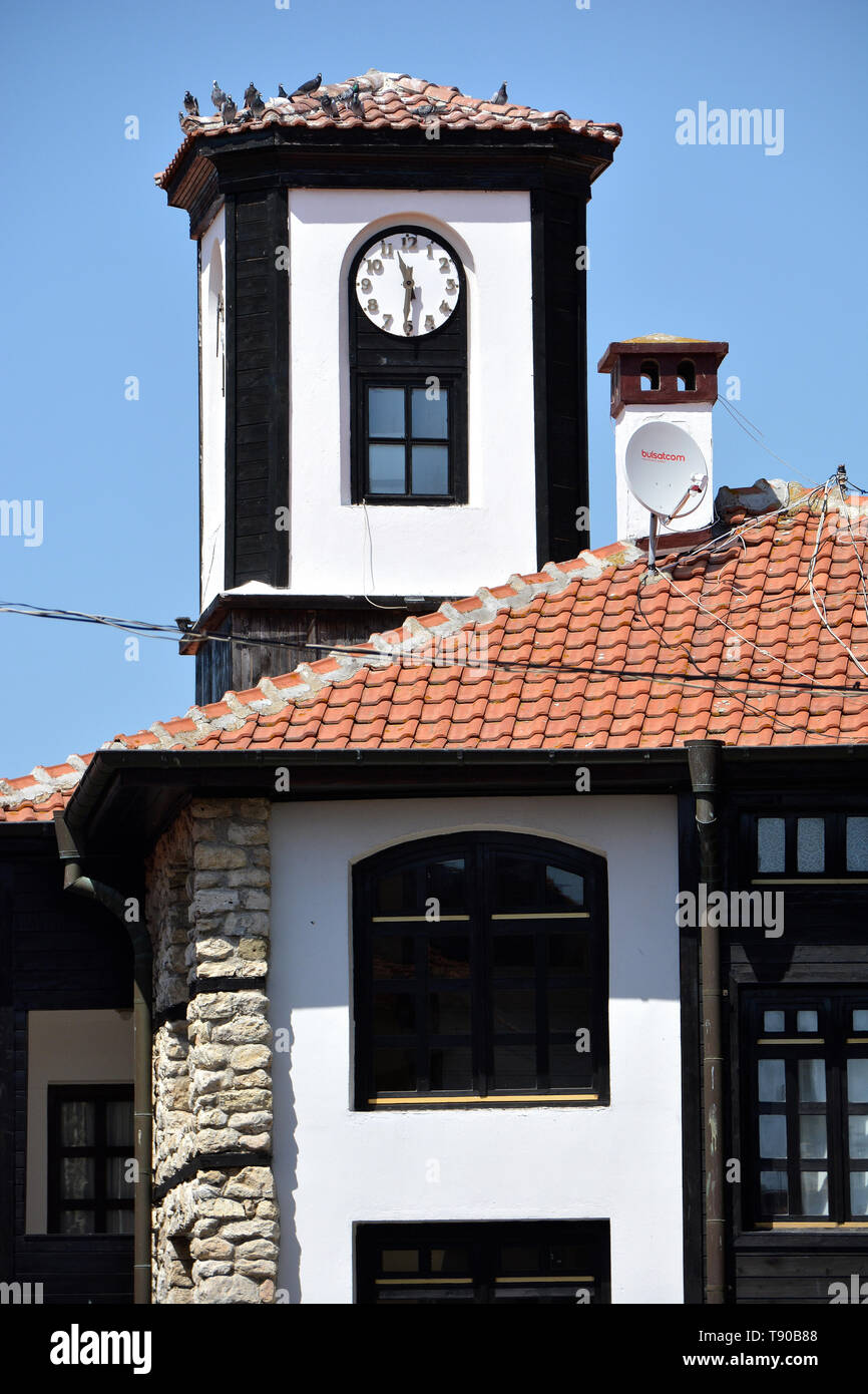 Clock tower, Nesebar, Bulgaria, Europe Stock Photo Alamy
