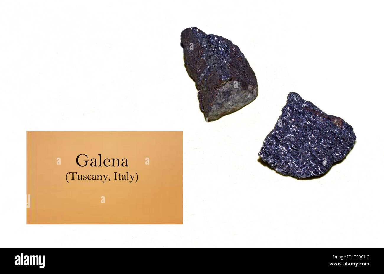 Galena rock of Tuscany, Italy close-up Stock Photo
