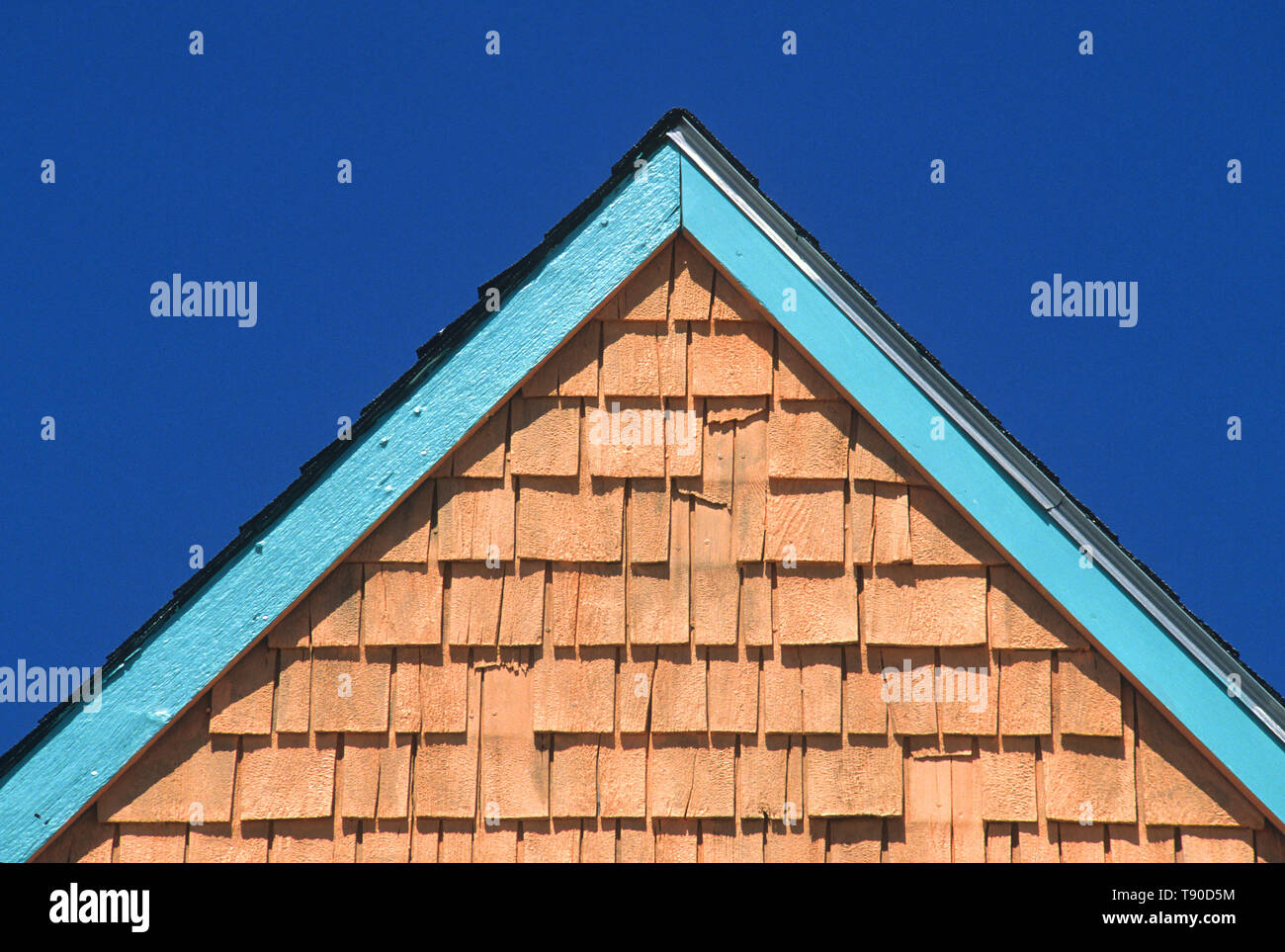 An architectural detail on a Provincetown, Massachusetts building, USA Stock Photo