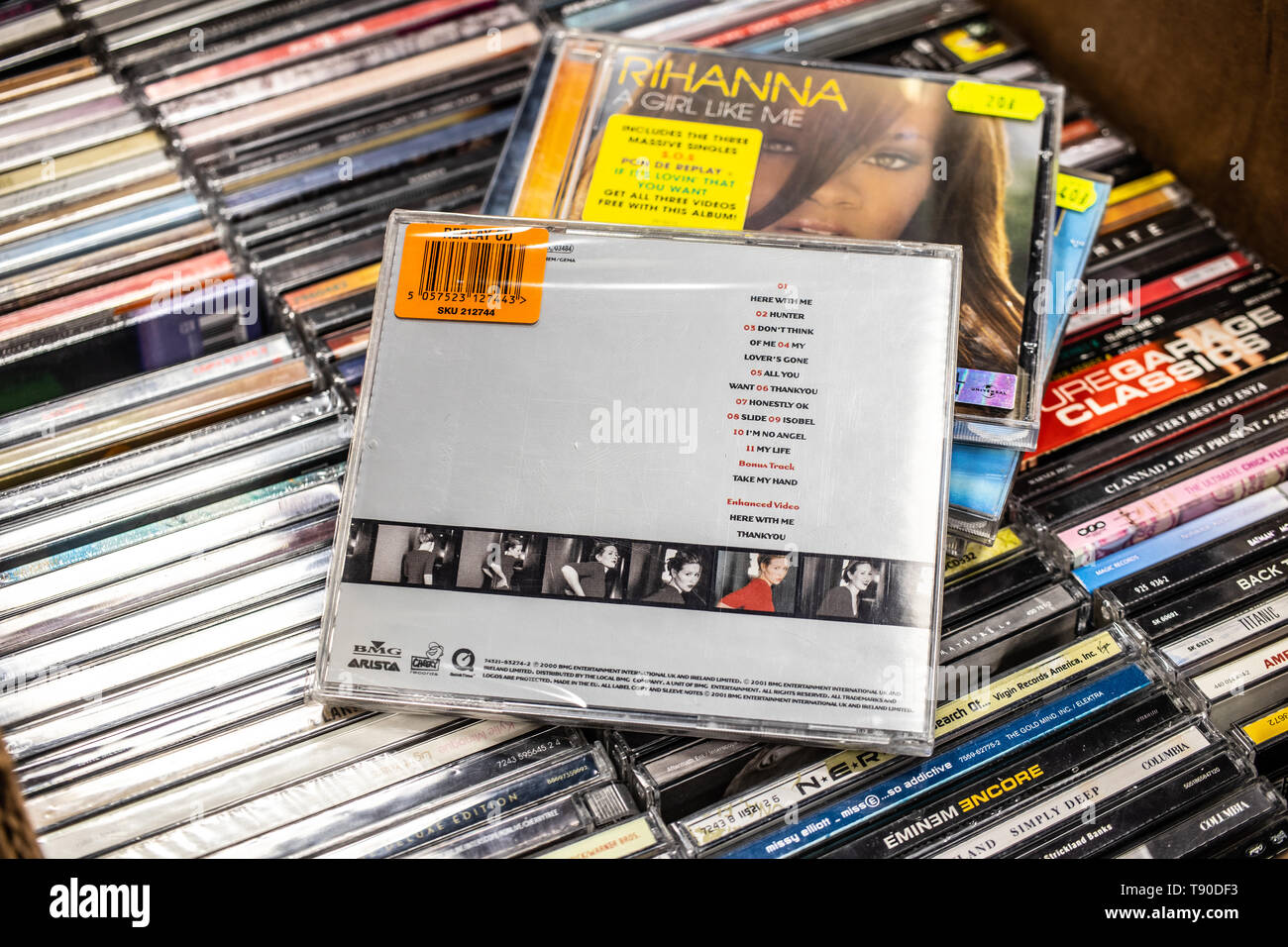 Nadarzyn, Poland, May 11, 2019: Dido CD album No Angel 1999 on display for sale, famous English singer and songwriter, collection of CD music albums Stock Photo