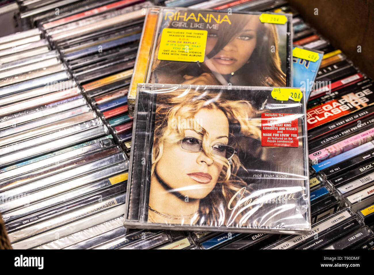 Nadarzyn, Poland, May 11, 2019: Anastacia CD album Not That Kind 2000 on display for sale, famous American singer and songwriter, collection of CDs Stock Photo