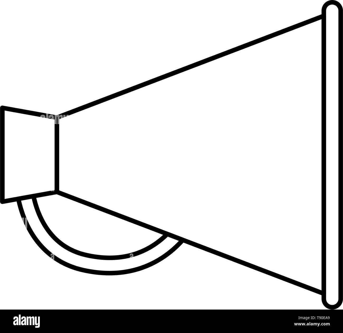 megaphone silhouette with white background Stock Vector Image & Art Alamy