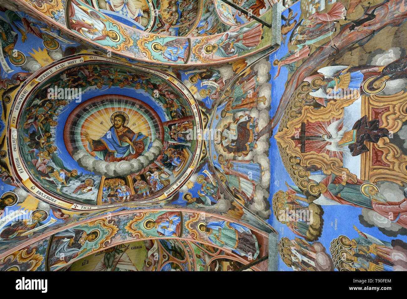 fresco, Rila Monastery, Monastery of Saint John of Rila, Bulgaria ...