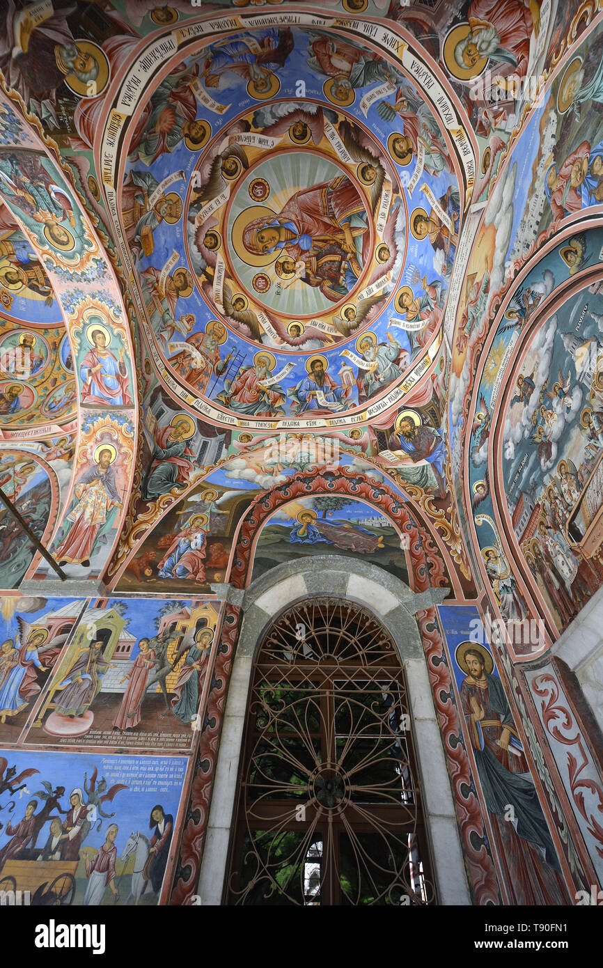 fresco, Rila Monastery, Monastery of Saint John of Rila, Bulgaria ...