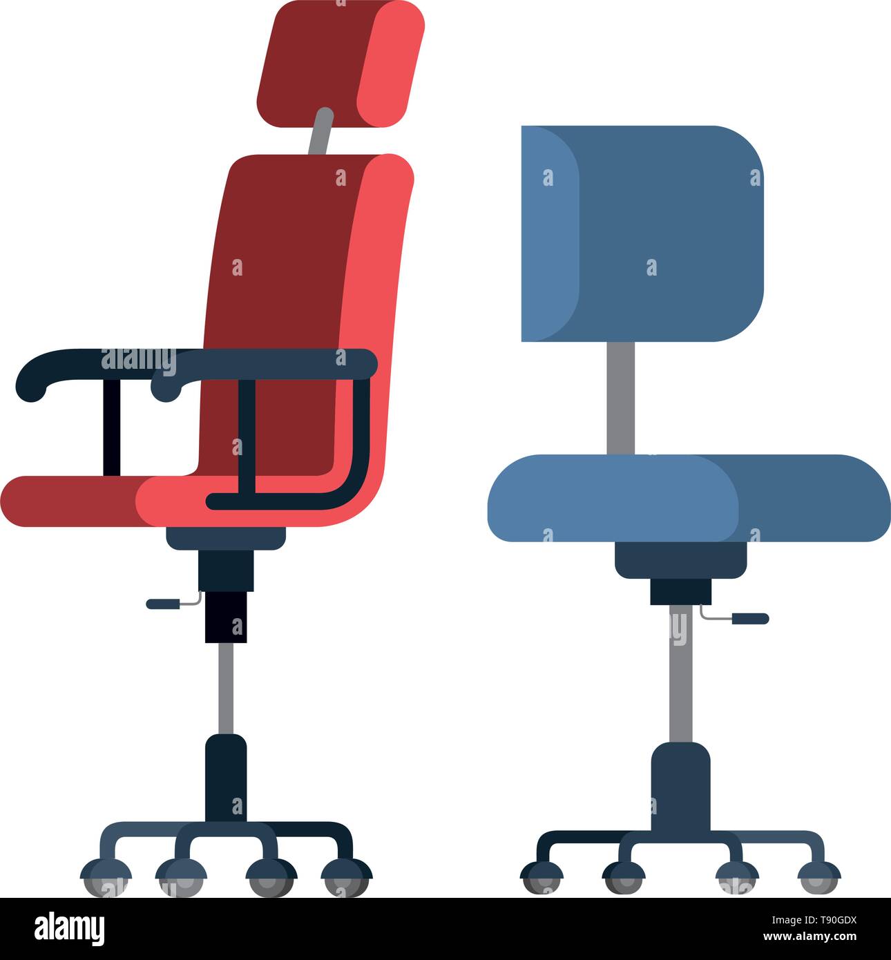 office chair with white background Stock Vector Image & Art - Alamy