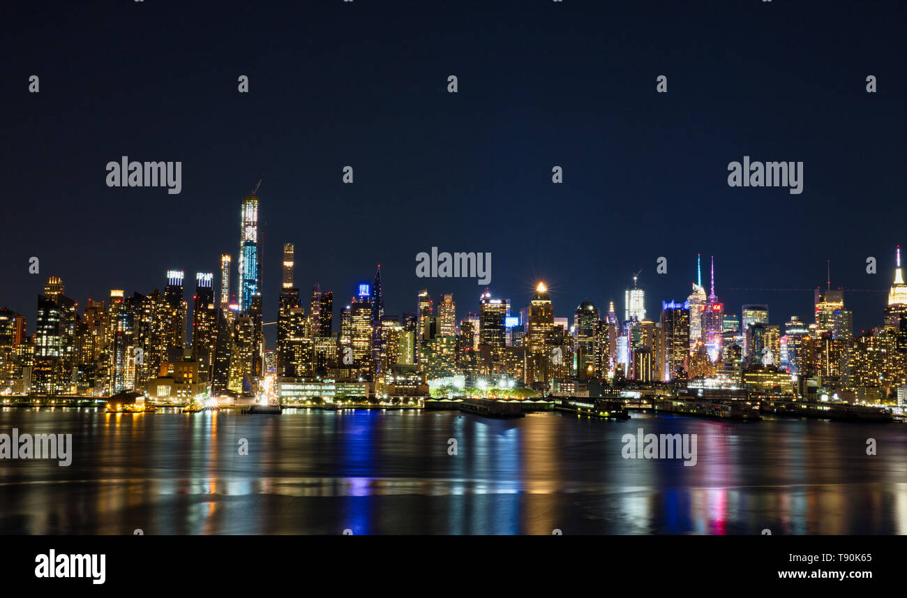 New York across Hudson River from Weehawken Stock Photo